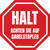 Halt Achten Sie auf Gabelstapler (Stop Look Out For Fork Trucks) German - Floor Sign