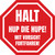 Halt Hup die Hupe mit Vorsicht Fortfahren (Stop Sound Horn Proceed with Caution) German - Floor Sign