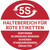 5S Haltebereich für Rote Etiketten (5S Red Tag holding Area) Circular German - Floor Sign
