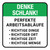 Denke Schlank - Perfekter Arbeitsablauf (Think Lean - Perfect Work Flow) Square German - Floor Sign