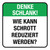 Denke Schlank! Wie kann Abfall reduziert werden (Think Lean! How Can Scrap Be Reduced) Square German - Floor Sign