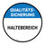 Qualitätssicherung - Haltebereich (Quality Assurance - Holding Area) Circular German - Floor Sign