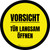 Achtung - Tür langsam öffnen (Caution - Open Door Slowly) Circular German - Floor Sign