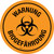 Warnung Biogefährdung (Warning Biohazard) Circular German - Floor Sign