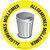 Allgemeines Mülleimer (General Trash Can) Circular German - Floor Sign