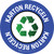 Karton Recyceln (Recycle Cardboard) Blue Circular German - Floor Sign