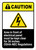 Caution: Area Must Be Kept Clear OSHA NEC ANSI - Wall Sign