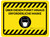 Über diesen Punkt hinaus erforderliche Maske (Mask Required Beyond This Point) with Hazard Stripes Rectangular German - Floor Sign