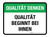 Qualität Denken - Qualität beginnt mit Ihnen (Think Quality - Quality Starts With You) Rectangular German - Floor Sign