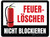 Feuerlöscher Nicht blockieren (Fire Extinguisher Do Not Block) Rectangular German - Floor Sign