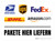 Pakete Hier Liefern (Deliver Packages Here) with Logos Rectangular German - Floor Sign