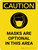 Caution: Mask Are Optional In This Area Portrait - Wall Sign