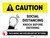 Caution: Social Distancing Knock Before Entering Landscape - Wall Sign