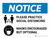 Notice: Practice Social Distancing Mask Encouraged Landscape - Wall Sign