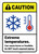 Caution: Extreme Temperatures Do Not Touch ANSI - Wall Sign