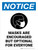 Notice: Masks Encouraged But Optional Portrait - Wall Sign