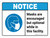 Notice: Masks Encouraged But Optional This Facility ANSI Landscape - Wall Sign