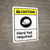 Caution: Hard Hat Required ANSI - Wall Sign