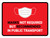 Face Masks Not Required In Public Transport Red Landscape - Wall Sign