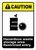 Caution: Hazardous Waste Storage Restricted ANSI - Wall Sign