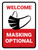 Welcome Masking Optional Portrait - Wall Sign