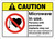 Caution: Microwave in Use with Icon ANSI - Wall Sign