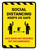 Hazard Social Distancing: Keeps Us Safe Mask Not Required But Recommended Portrait - Wall Sign