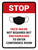 Stop: Face Mask Not Required But Encouraged To Enter Conference Portrait - Wall Sign