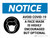 Notice: Avoid COVID-19 - Face Mask Highly Encouraged But Optional Landscape - Wall Sign