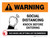 Warning: Social Distancing - Knock Before Entering - Masks Optional Landscape - Wall Sign