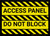 Access Panel Do Not Block with Hazard Lines Landscape - Wall Sign