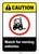 Caution: Watch For Moving Vehicles ANSI - Wall Sign