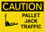 Caution: Pallet Jack Traffic with Icon Landscape - Wall Sign