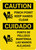 Caution: Pinch Point Keep Hands Clear Bilingual Spanish Portrait - Wall Sign