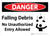 Danger: Falling Debris - No Unauthorized Entry Allowed Landscape - Wall Sign
