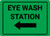 Eye Wash Station Green Arrow Left Landscape - Wall Sign