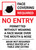 Face Covering Required - No Entry Permitted Without Wearing a Mask with Icon Portrait - Wall Sign