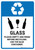 Glass - Please Empty and Rinse Before Recycling Portrait - Wall Sign