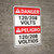 Danger: 120/208 Volts Bilingual Spanish - Wall Sign