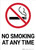 No Smoking at Any Time Portrait - Wall Sign