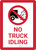 No Truck Idling Portrait - Wall Sign