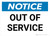 Notice: Out of Service Landscape - Wall Sign