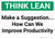 Think Lean: Make a Suggestion How Can We Improve Productivity Landscape - Wall Sign