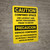 Caution: Confined Space Use Lockout Entry Procedures Bilingual Spanish - Wall Sign