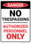 Danger: No Trespassing Authorized Personnel Only (Red Text) Portrait - Wall Sign