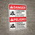 Danger: Confined Space Test Atmosphere ANSI Bilingual Spanish - Wall Sign
