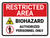 Restricted Area: Biohazard with Icon Landscape - Wall Sign