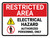 Restricted Area: Electrical Hazard with Icon Landscape - Wall Sign