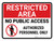 Restricted Area: No Public Access with Icon Landscape - Wall Sign