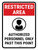 Restricted Area: Authorized Personnel Only Past This Point with Icon Portrait - Wall Sign